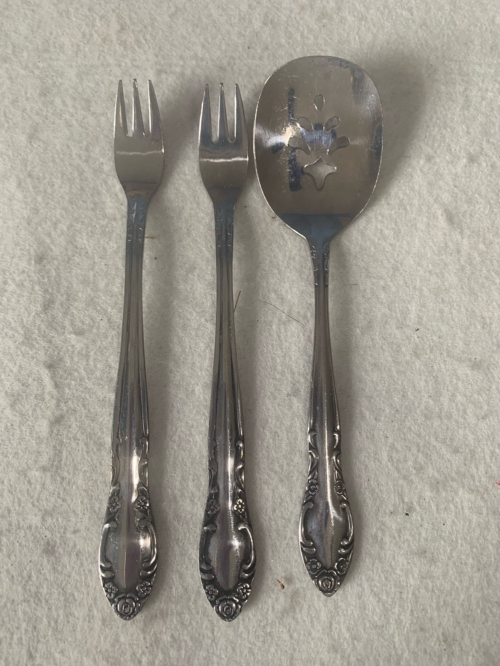 Royal Ballard Stainless Steel Cocktail Seafood Forks & Slotted Serving Spoon